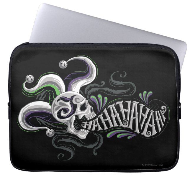 Capa Para Notebook Esquadrão Suicida | Caveira-Joker - Haha (Frente)