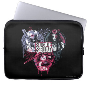 Capa Para Notebook Esquadrão Suicida Crachás de Grafite de Garota