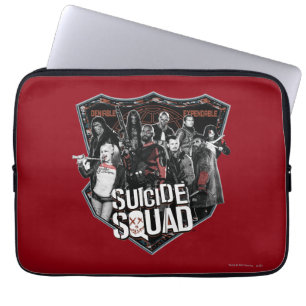 Capa Para Notebook Esquadrão Suicida Foto do Crachá do grupo