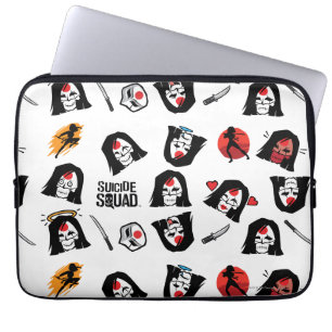 Capa Para Notebook Esquadrão Suicida Padrão Katana Emoji