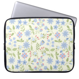 Capa Para Notebook Esqueça-me-nots e flores de milho