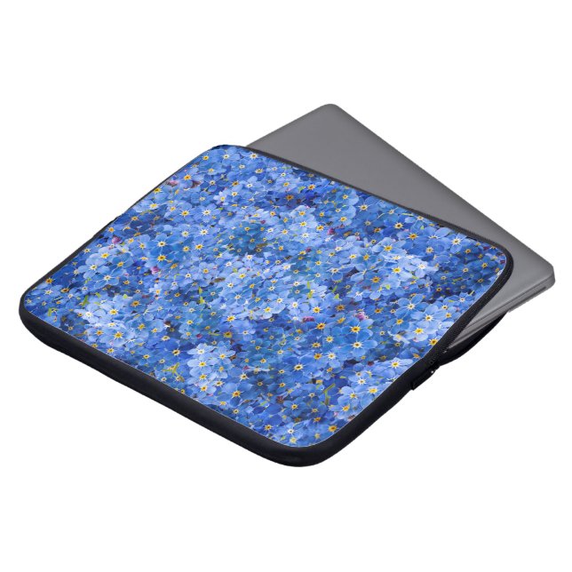 Capa Para Notebook Esquece-me do padrão da Flor (Frente Topo)
