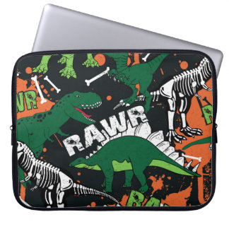 Capa Para Notebook Esqueleto de dinossauro, padrão perfeito.