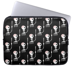 Capa Para Notebook Esqueleto de Halloween com espada