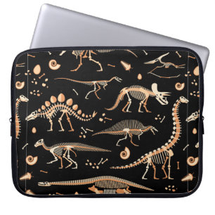 Capa Para Notebook Esqueletos de dinossauros e padrões fósseis