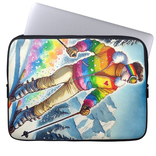 Capa Para Notebook Esqui com orgulho - Laptop (Frente)