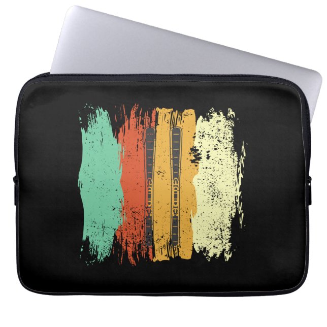 Capa Para Notebook Esqui retrô (Frente)
