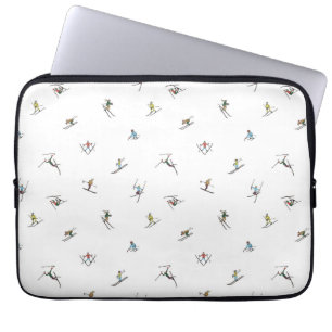 Capa Para Notebook Esquiadores De Inverno Em Ação