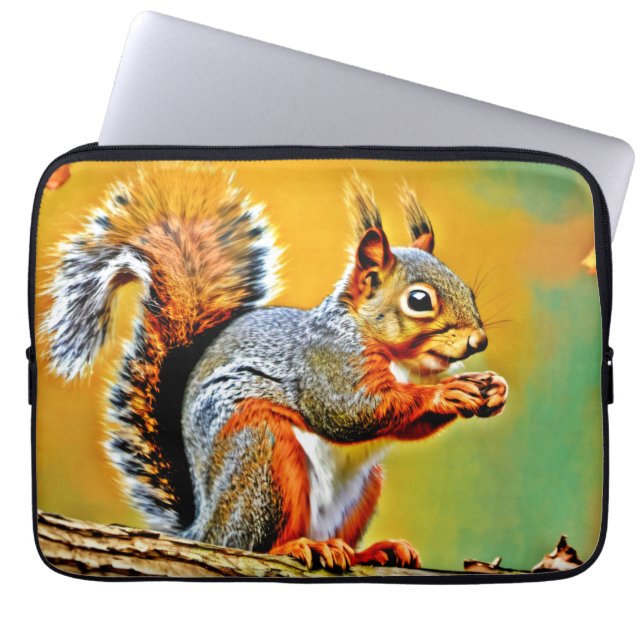 Capa Para Notebook Esquilo Antigo na Natureza (Frente)