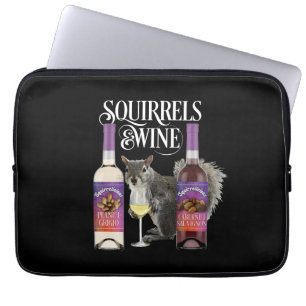 Capa Para Notebook Esquilos & Vinho - Esquilo Engraçado Amante de Esq