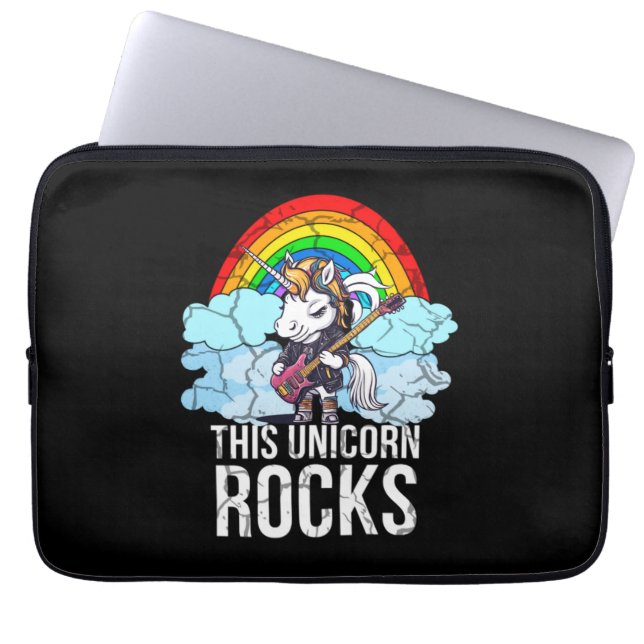 Capa Para Notebook Esta Guitarra do Unicorn Rocks (Frente)