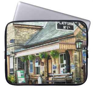 CAPA PARA NOTEBOOK ESTAÇÃO DE CAMINHOS-DE-FERRO VELHOS BRITÂNICOS