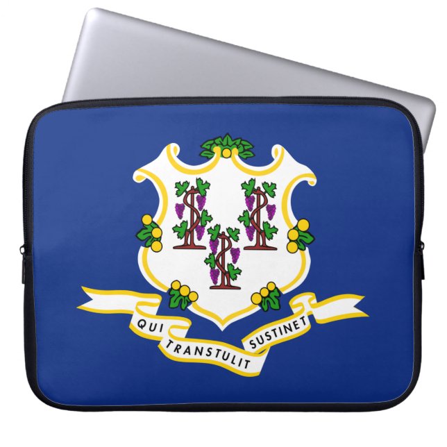 Capa Para Notebook Estado de bandeira do Connecticut (Frente)
