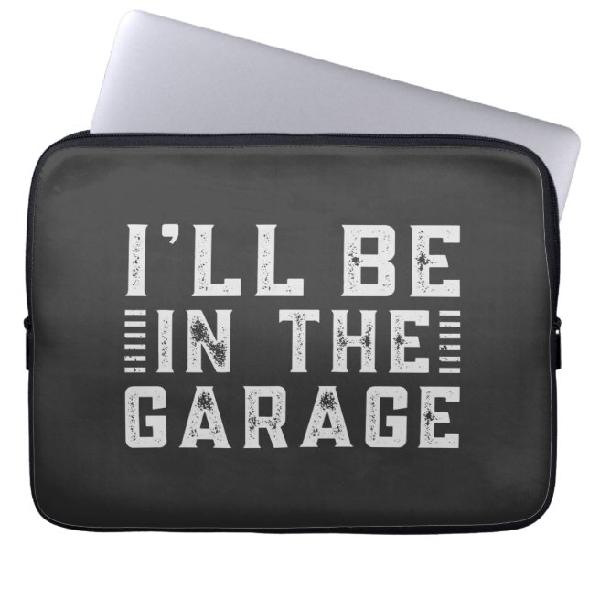 Capa Para Notebook Estarei na garagem, entusiasta do carro (Frente)