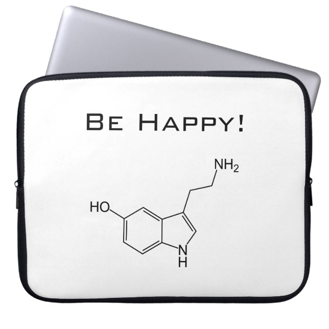 Capa Para Notebook Esteja feliz! A bolsa de laptop da serotonina (Frente)
