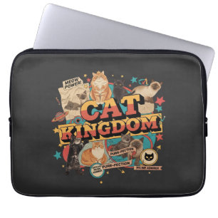 Capa Para Notebook Estética do Reino Retro dos Gatos - Vintage dos an