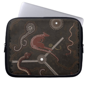 Capa Para Notebook Estilo aborígene australiano Kangaroo & Lizards