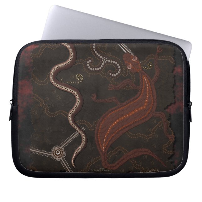Capa Para Notebook Estilo aborígene australiano Lizard e Cobras (Frente)