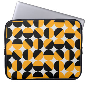 Capa Para Notebook estilo anos setenta, meio círculo geométrico.