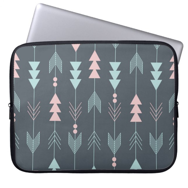 Capa Para Notebook Estilo Bohemiano Boho: Padrão Étnico Sem Olho (Frente)