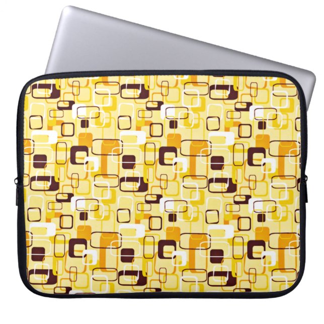 Capa Para Notebook Estilo de abstrato amarelo e preto moderno (Frente)