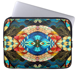 CAPA PARA NOTEBOOK ESTILO DE ARTE JAPONÊS FLORESTA SIMÉTRICA