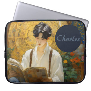 Capa Para Notebook Estilo de Vintagem Romântico Arte de Leitura de Me