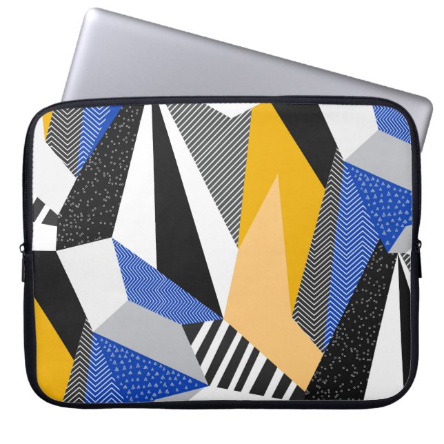 Capa Para Notebook Estilo Memphis: Colagem Geométrica Criativa. (Frente)