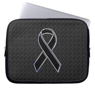 Capa Para Notebook Estilo preto da consciência da fita do cromo