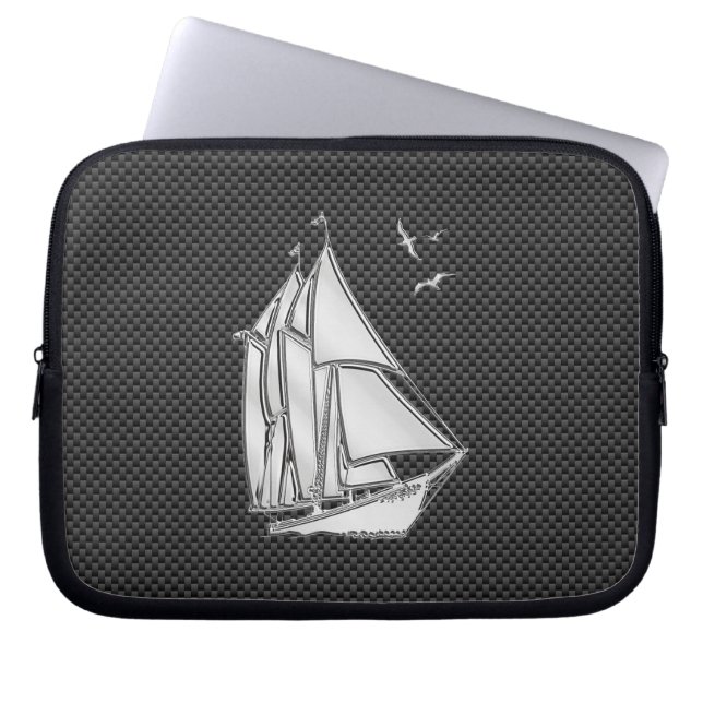Capa Para Notebook Estilo Regatta - Balão de vela no Decor de Fibra d (Frente)