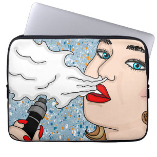 Capa Para Notebook Estilo Retro Estilo Vaping Lady
