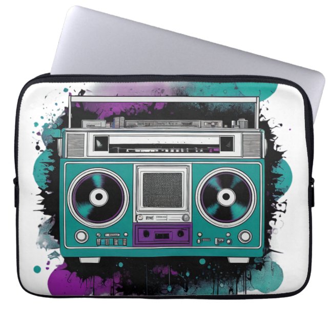 Capa Para Notebook Estilo Retroativo Urbano: Getto Blaster (Frente)