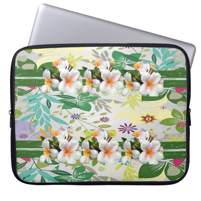 Capa Para Notebook Estojo com Manga Floral para Ipad (Frente)