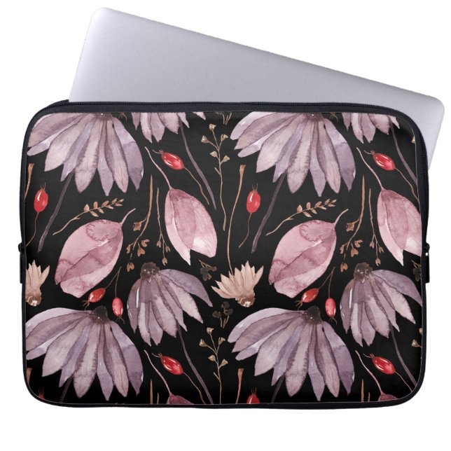 Capa Para Notebook Estojo de Eletrônicos para Laptop Flores de Lótus  (Frente)