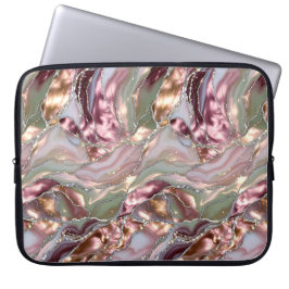Capa Para Notebook Estojo de Laptop Blush Marble Manga Elegante