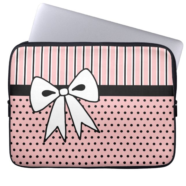 Capa Para Notebook Estojo de Laptop com Laço Retro (Frente)