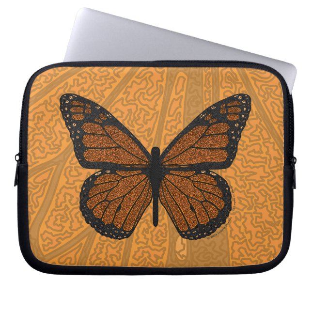 Capa Para Notebook Estojo de Laptop Doodled Monarch (Frente)