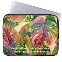 Estojo de Laptop Folhas Tropicais Monograma Person