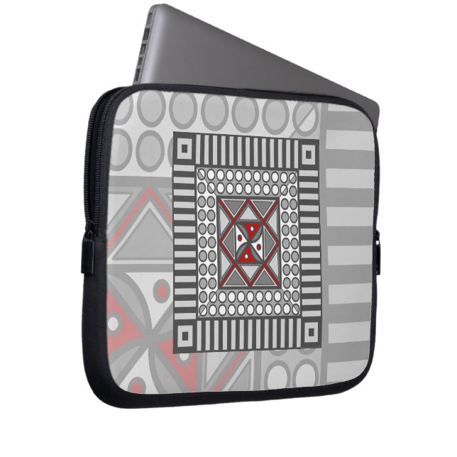 Capa Para Notebook Estojo de Laptop Geométrico Alternado (Frente Esquerda)