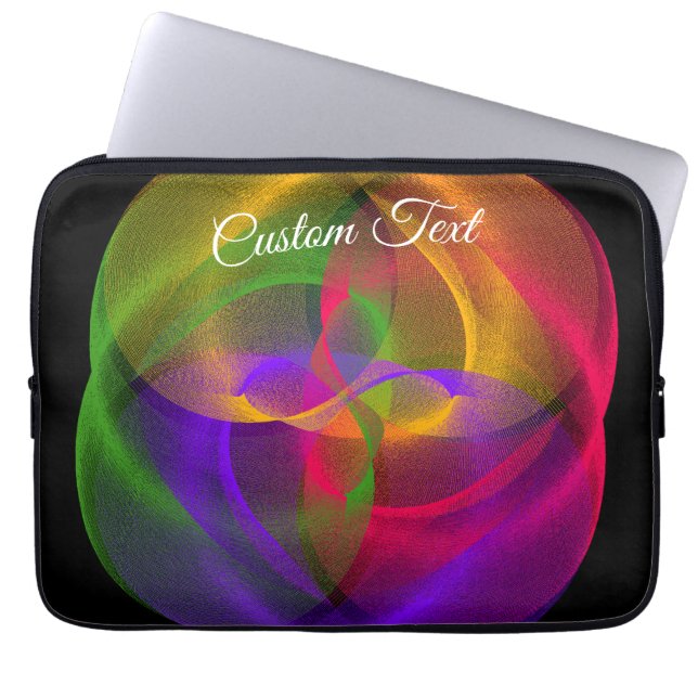 Capa Para Notebook Estojo de Laptop Geométrico com Acabamento Brilhan (Frente)