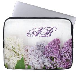 Capa Para Notebook Estojo de Laptop Lilás Personalizado | Monograma 1