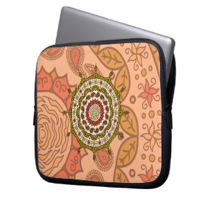 Capa Para Notebook Estojo de Laptop Mehndi Fantasy Gold