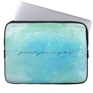 Capa Para Notebook Estojo de Laptop Praia Oceano Água do Mar Aquarela