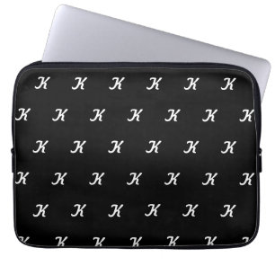 Capa Para Notebook Estojo de Tablet Inicial (Preto e Branco)