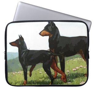 Capa Para Notebook Estojo para Computador Portátil Dobermans Pintados