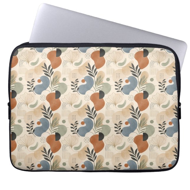 Capa Para Notebook Estojo para Laptop Abstrato Boho Neutro (Frente)