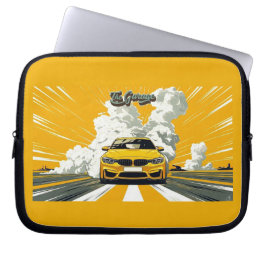 Capa Para Notebook Estojo para Laptop Amarelo M4 Carro Esportivo Alem