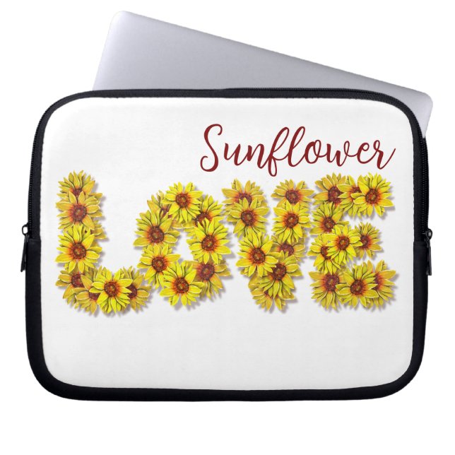 Capa Para Notebook Estojo para Laptop Amor de Girassol (Frente)