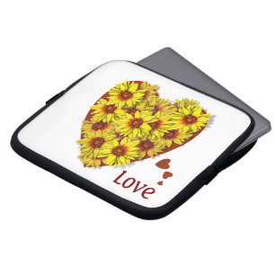Capa Para Notebook Estojo para Laptop Amor de Girassol