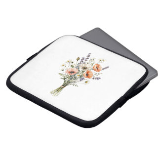 Capa Para Notebook Estojo para Laptop Buquê de Flores Silvestres | Fl